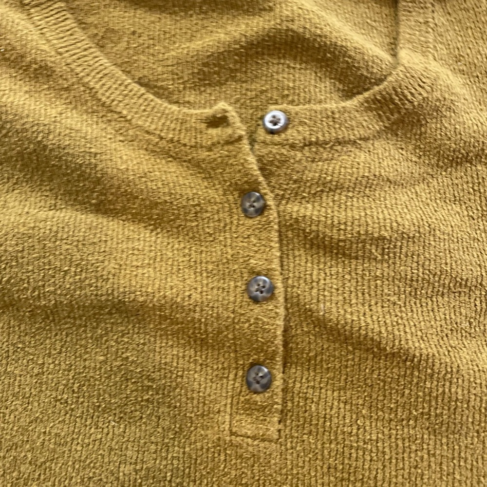 Madewell Olive Knit Henley Top - Picture 5 of 5